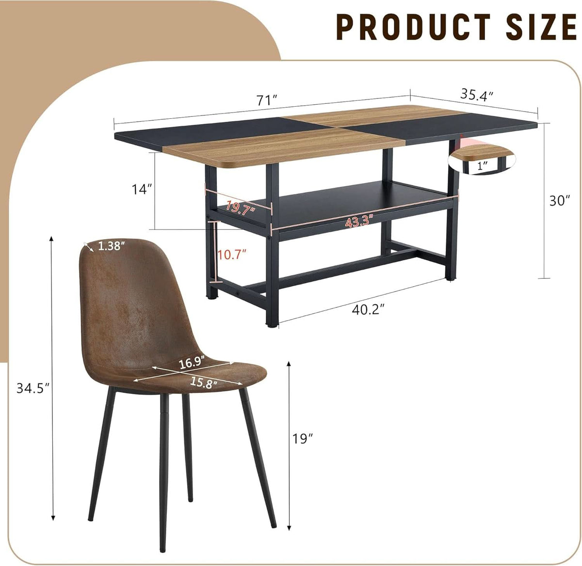 Hadley 7-Piece Weathered Dining Set