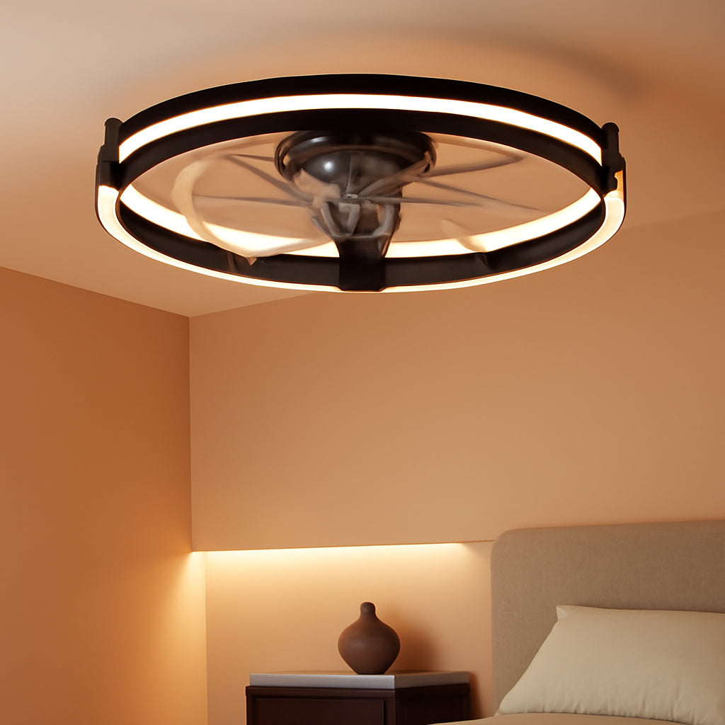 Black LED Ring Ceiling Fan