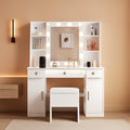Estelle White Illuminated Vanity Desk