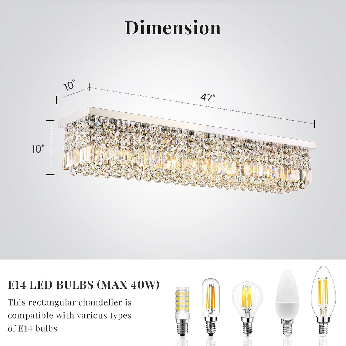 Vespera Crystal Linear Chandelier