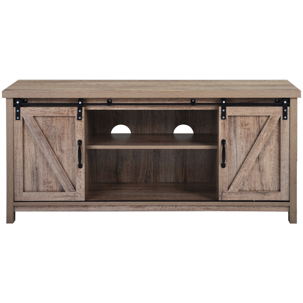 Rustic Barn Door TV Console