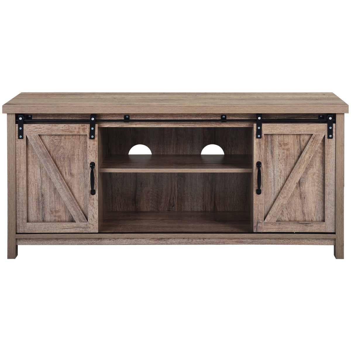 Rustic Barn Door TV Console