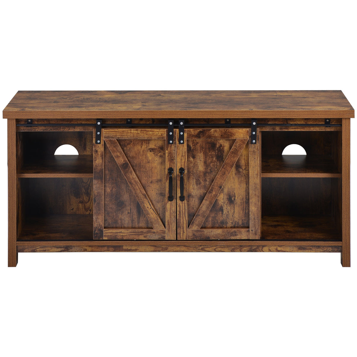 Rustic Barn Door TV Console