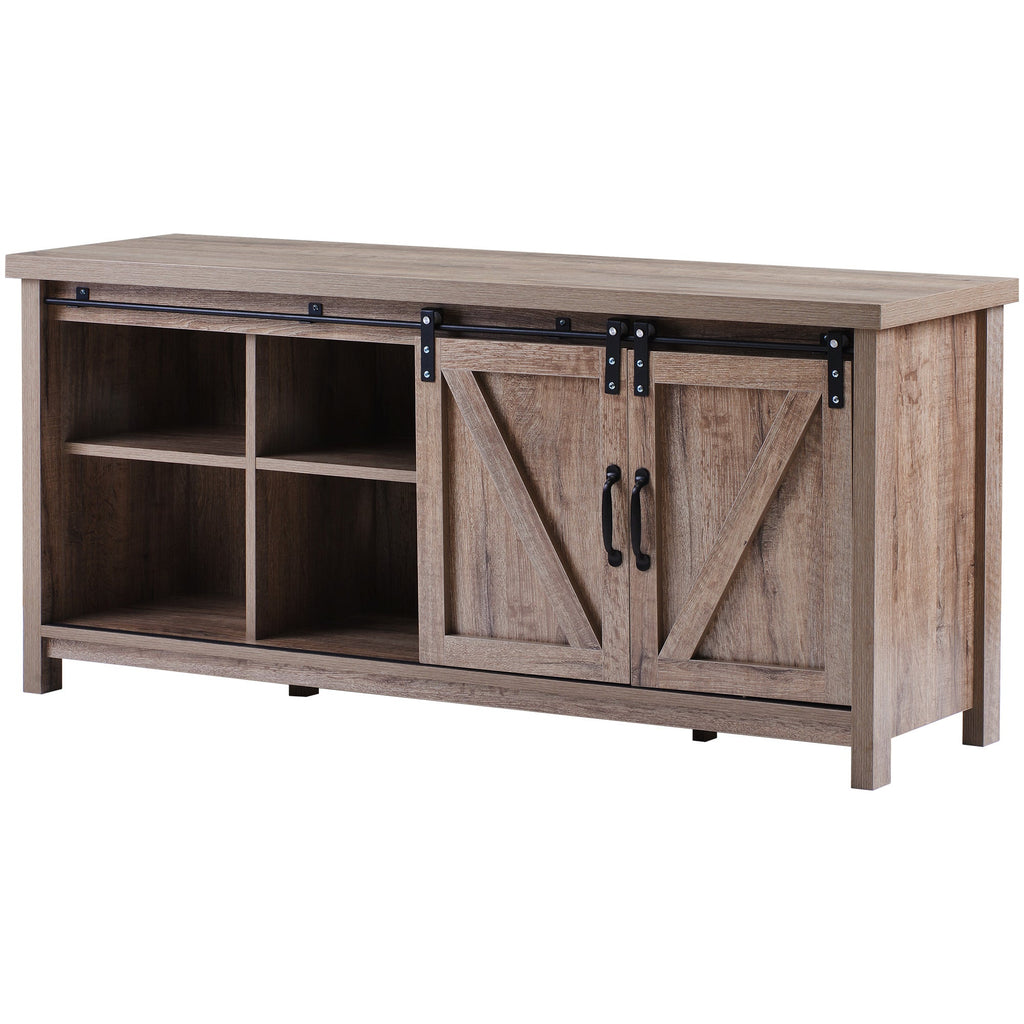 Rustic Barn Door TV Console