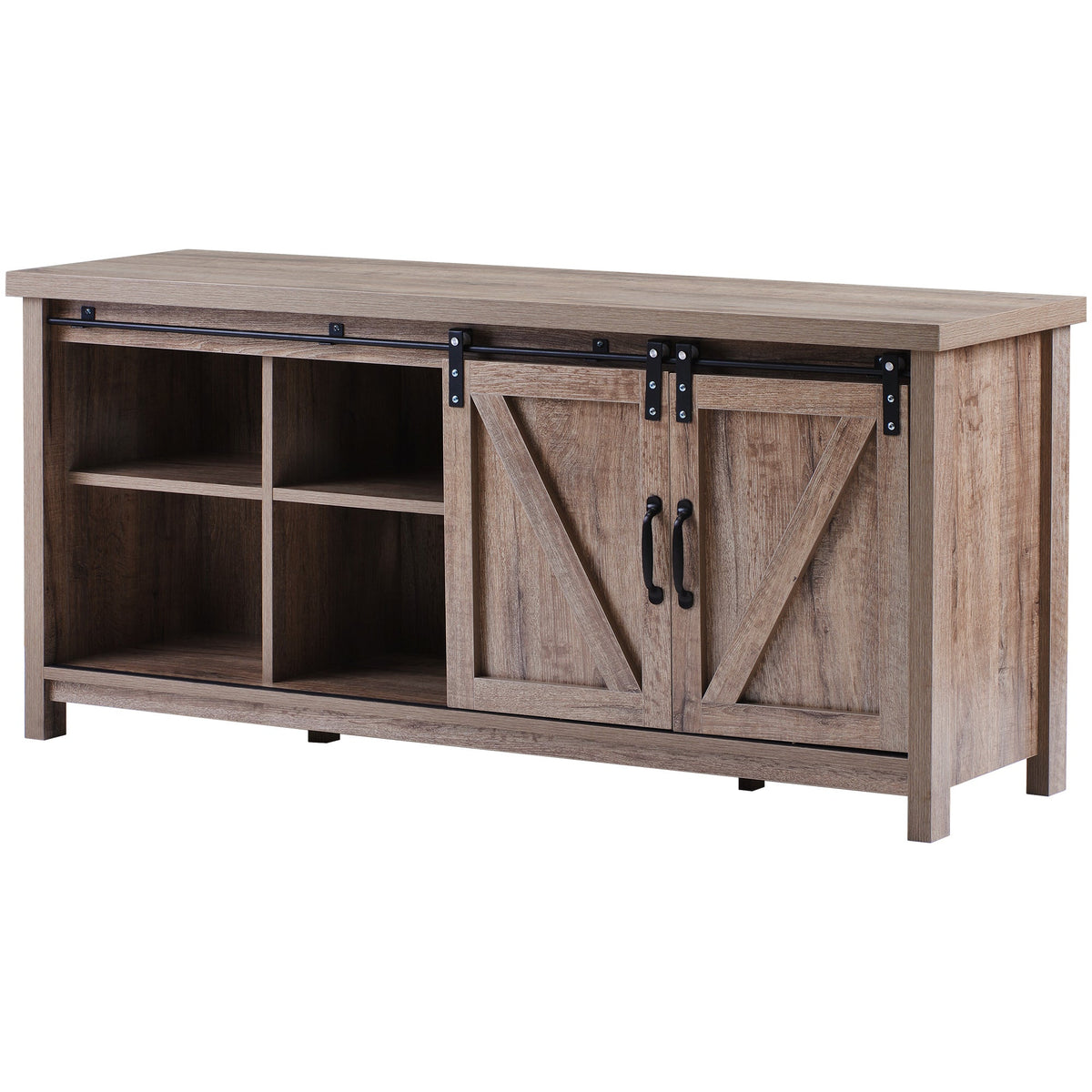 Rustic Barn Door TV Console