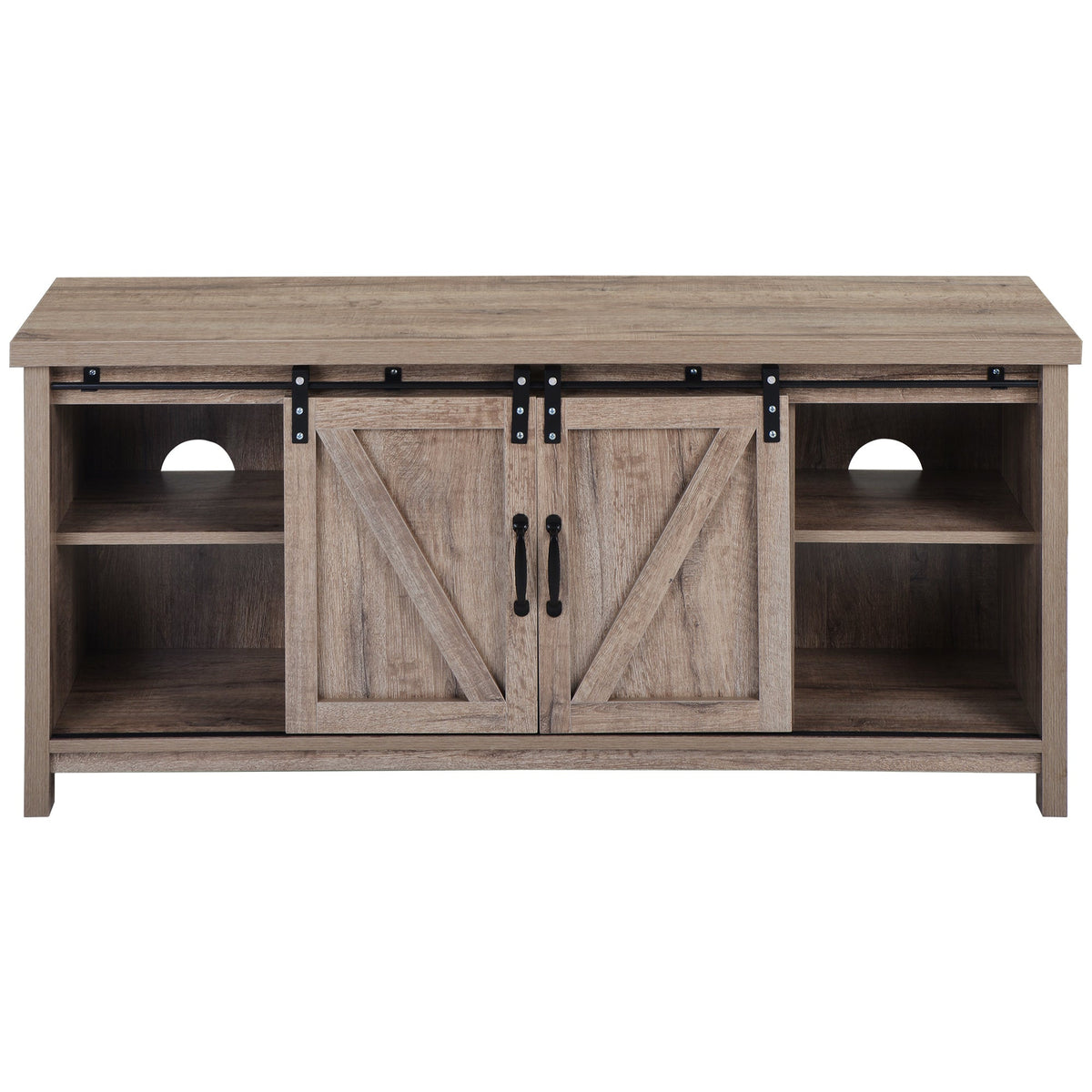 Rustic Barn Door TV Console
