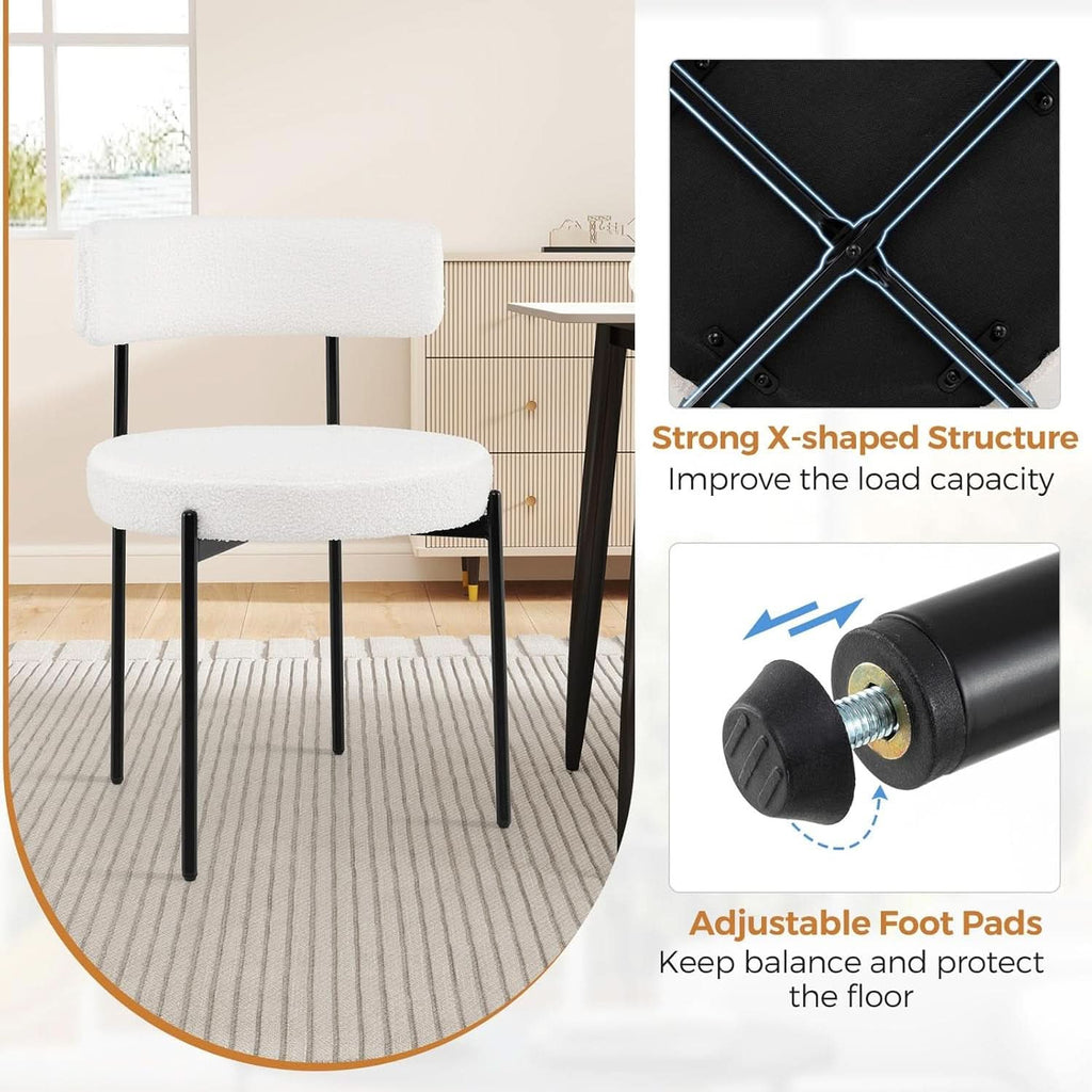 Éliane Sherpa Dining Chairs - Set of 2