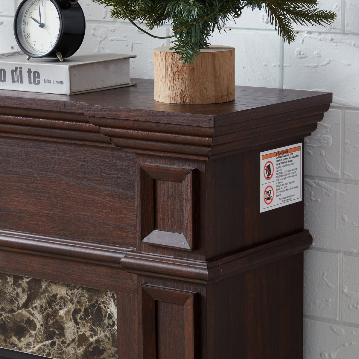 Traditional Wood Fireplace Mantel