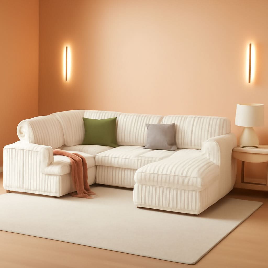 Alora Faux Fur Sleeper Sectional