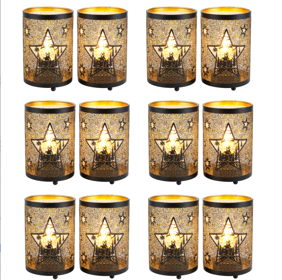 Etched Star Accent Lamps — Set of 12
