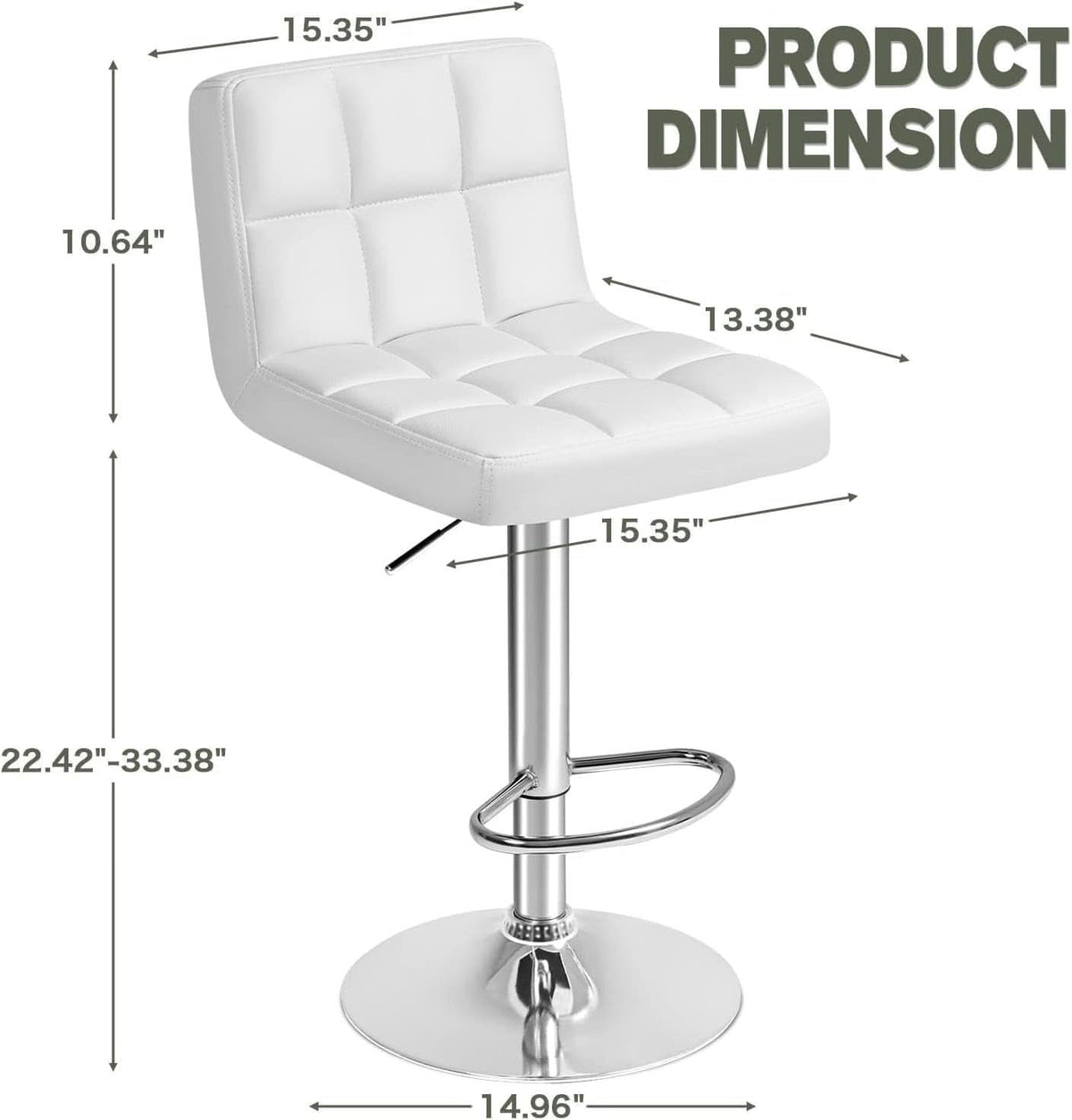 Celeste Channel Swivel Bar Stools, Set of 2