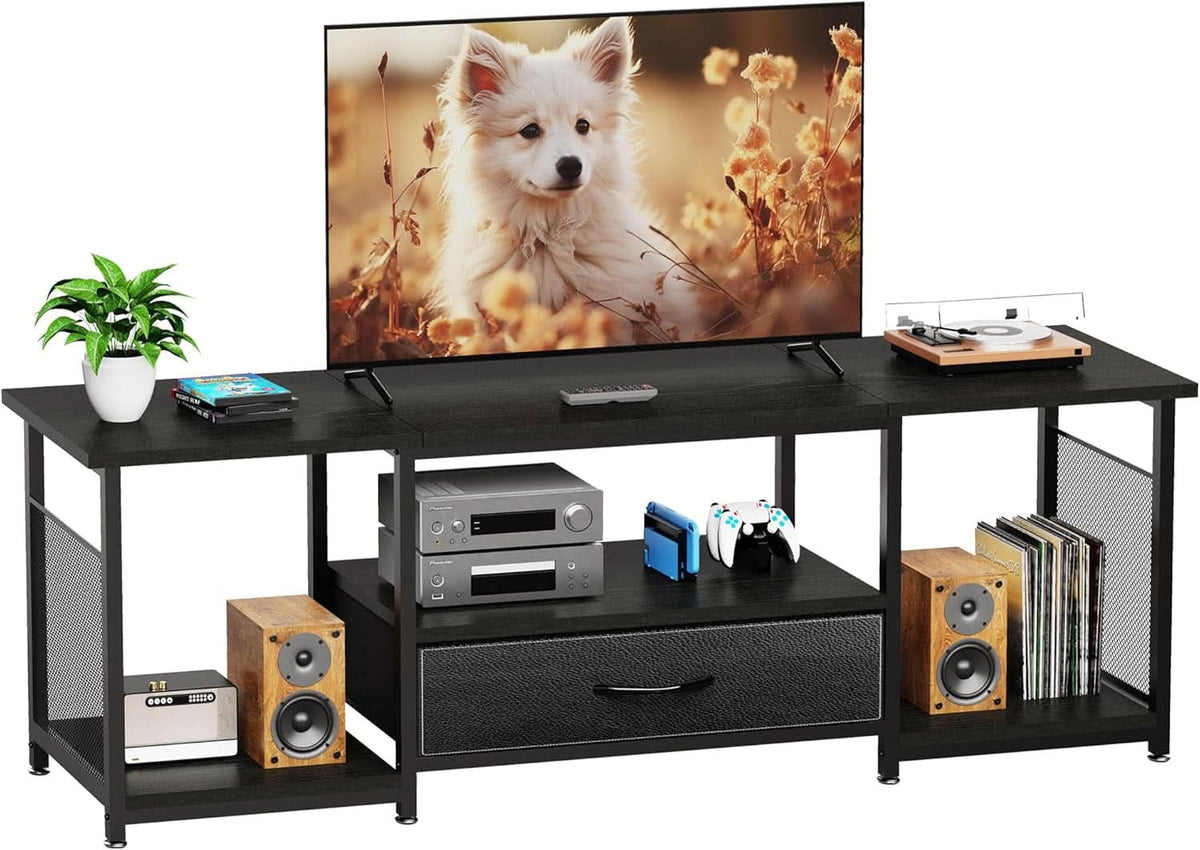 Industrial Black TV Console