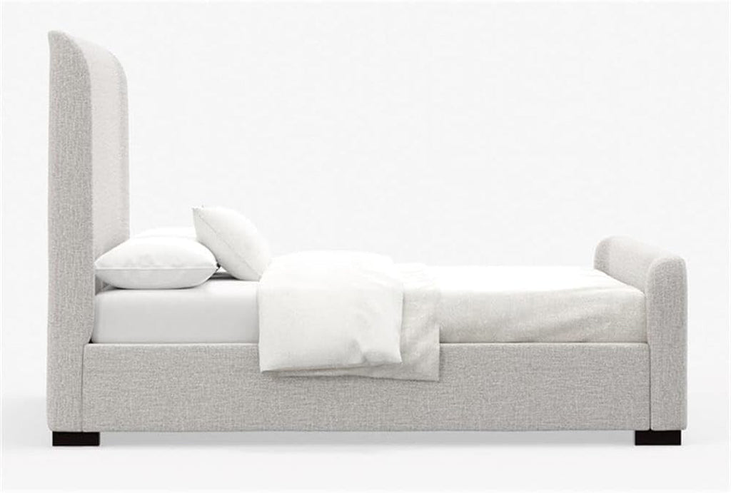 Solenne Wingback Platform Bed