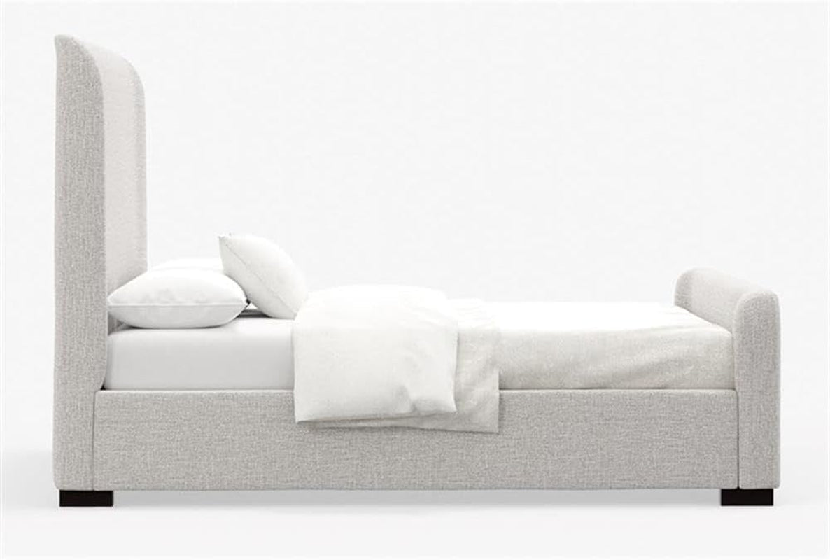 Solenne Wingback Platform Bed