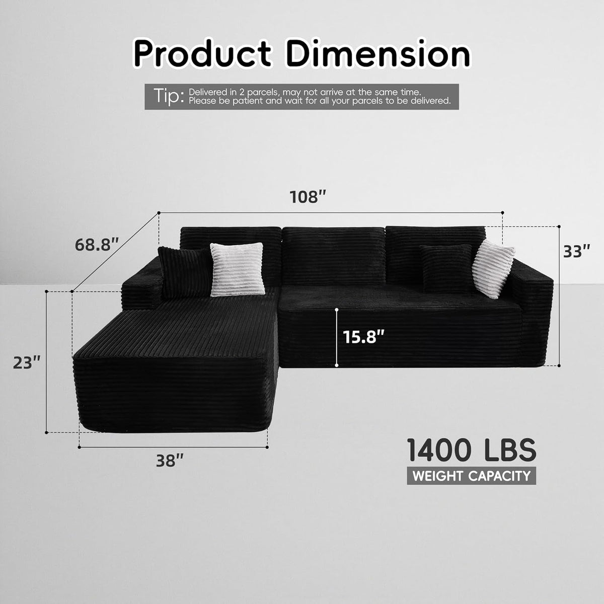 Vale Corduroy Modular Sectional
