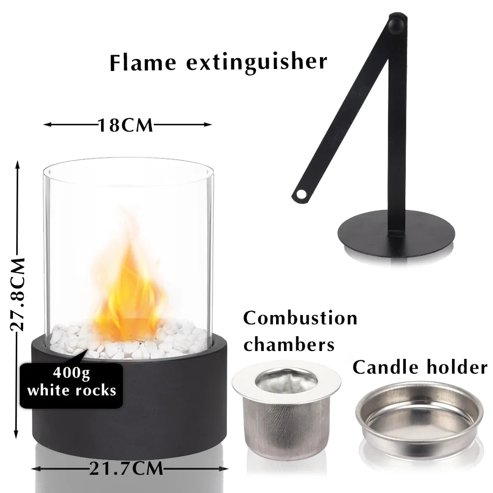 Glass Tabletop Fire Bowl