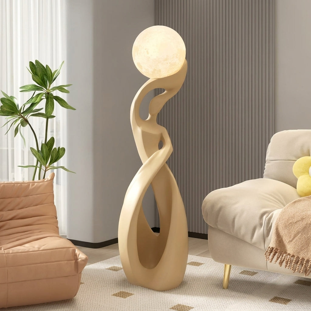 Solenne Modern Sculptural Orb Floor Lamp