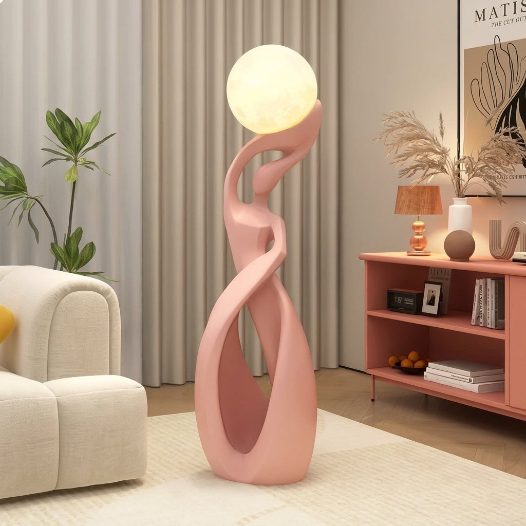 Solenne Modern Sculptural Orb Floor Lamp