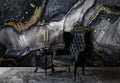 Blue and Gold Marble Wall Mural