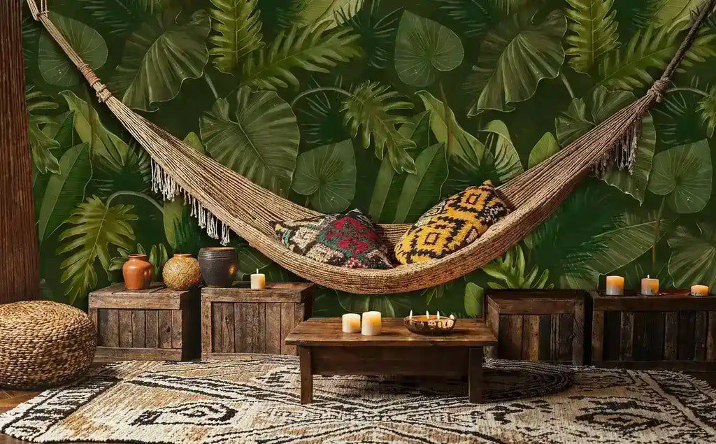 Lush Botanical Jungle Wall Mural