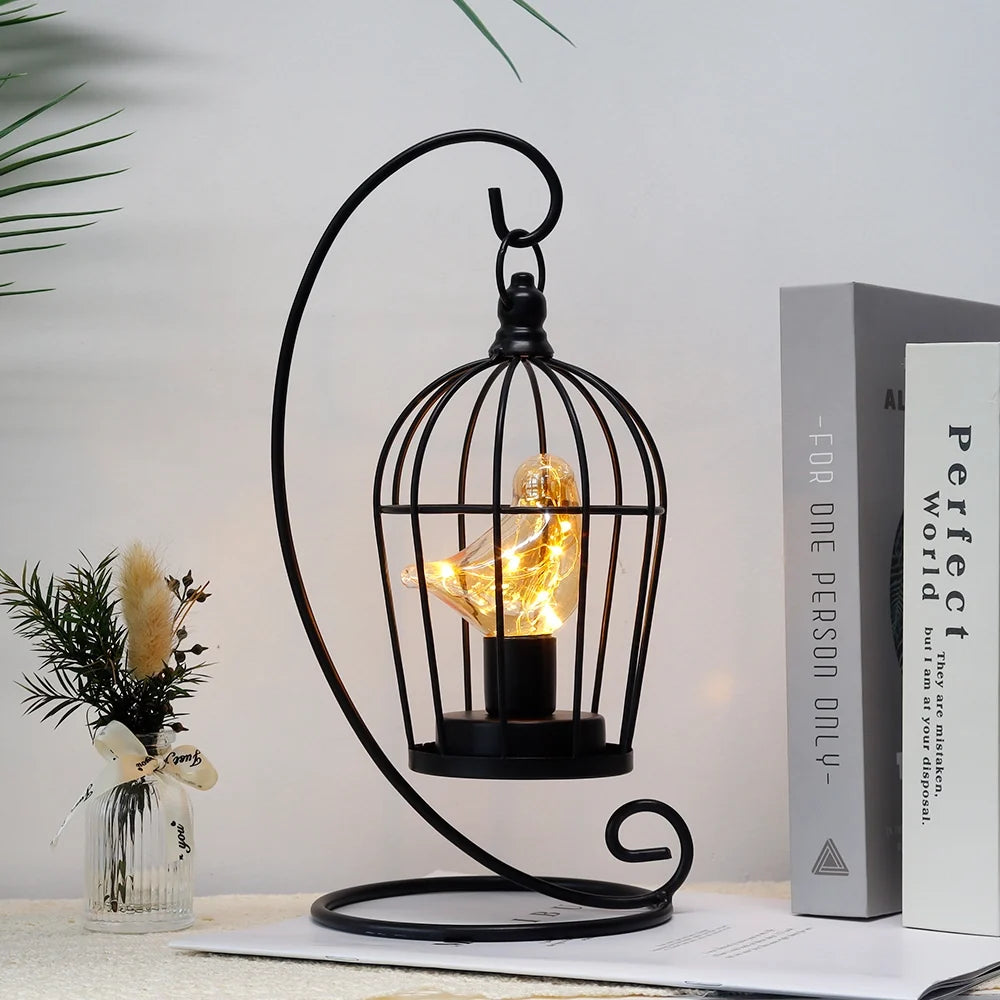 Hanging Birdcage Accent Lamp