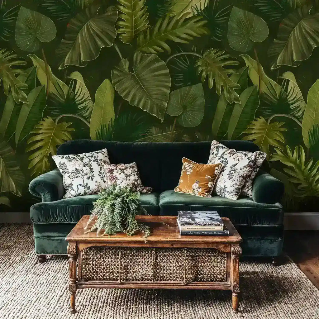 Lush Botanical Jungle Wall Mural
