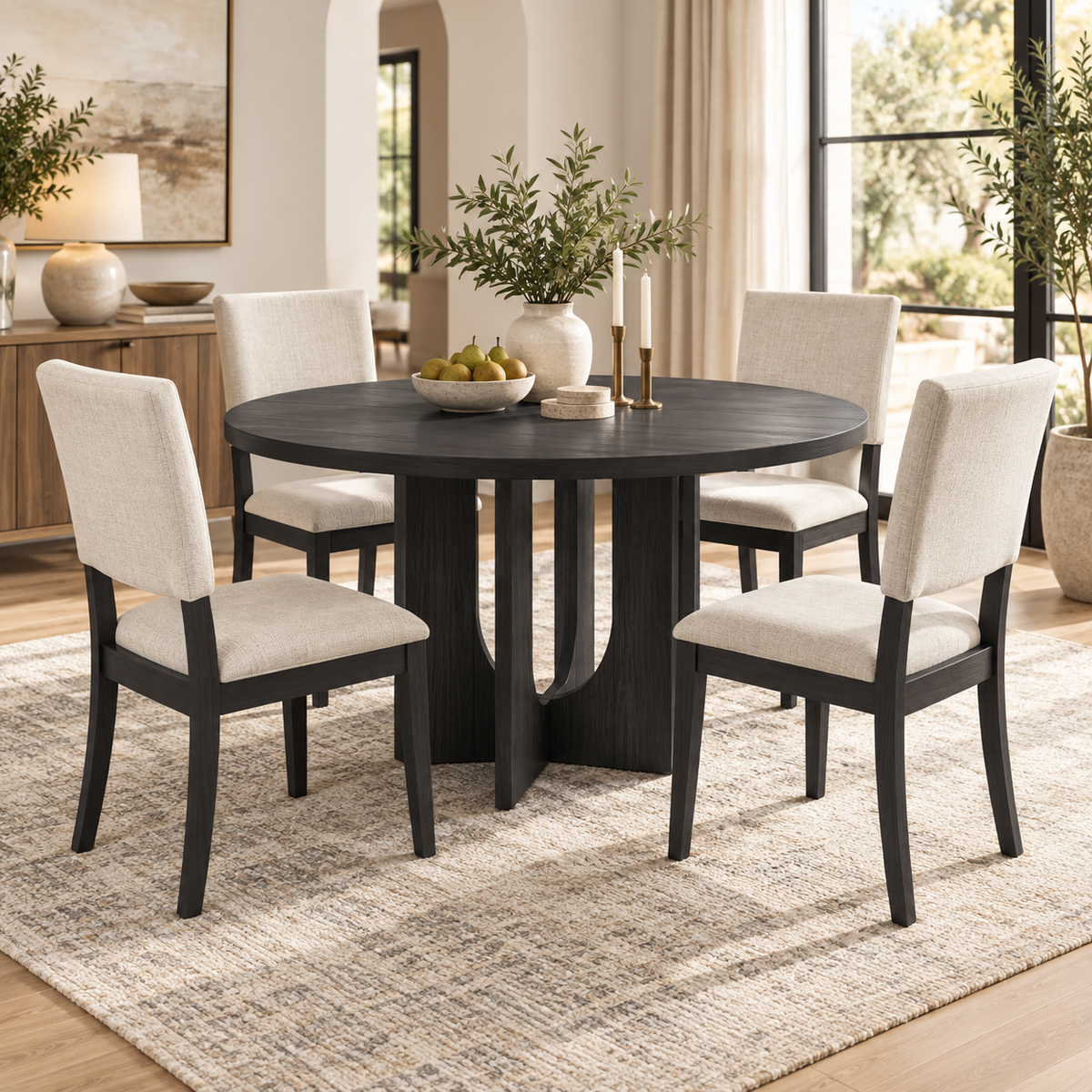 Marcellin 5-Piece Round Dining Set