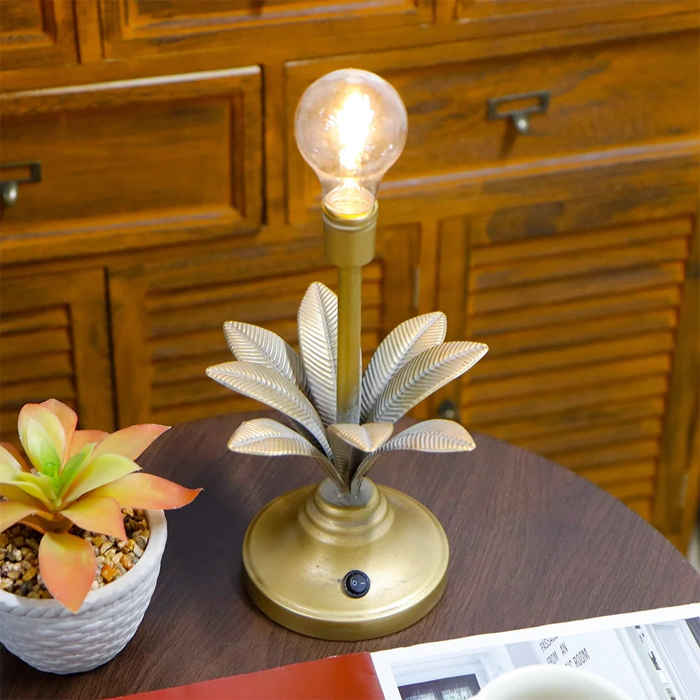 Antique Gold Botanical Table Lamp