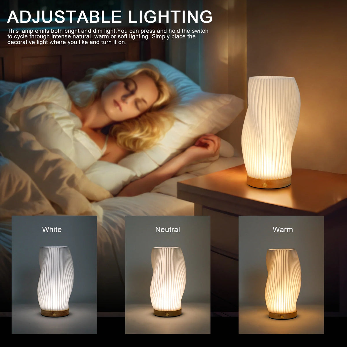 Spiral Touch Table Lamp
