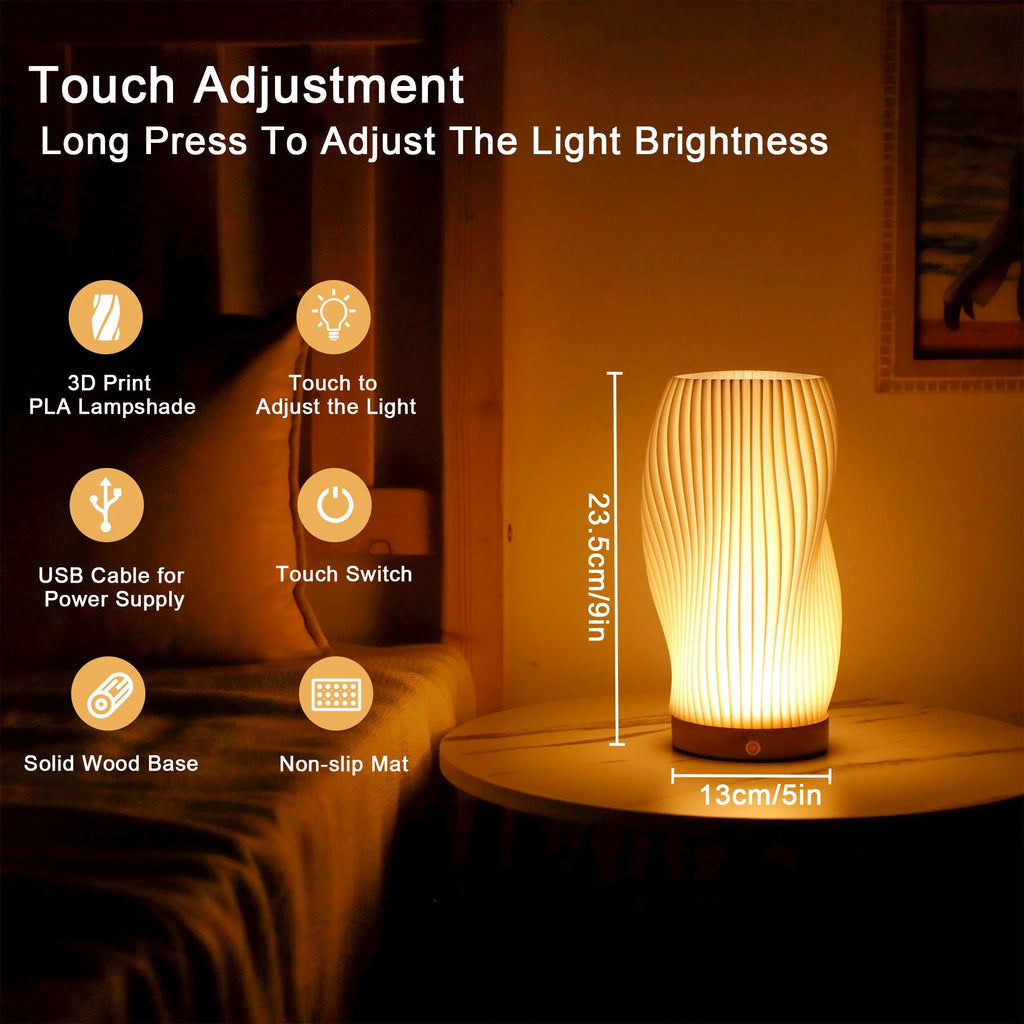 Spiral Touch Table Lamp