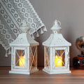 Ivory Candle Lanterns — Set of 2