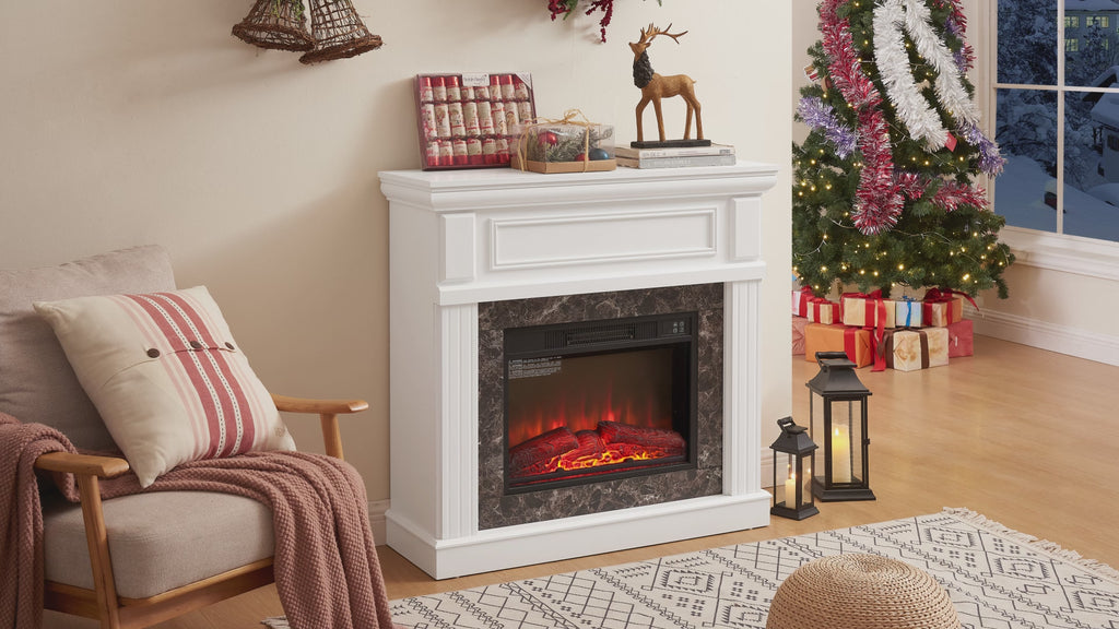 White Traditional Fireplace Mantel