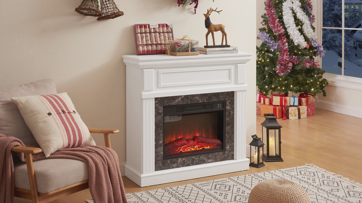 White Traditional Fireplace Mantel