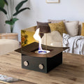 Mirrored Glass Tabletop Fireplace