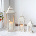 Cream Arch Candle Lanterns — Set of 3