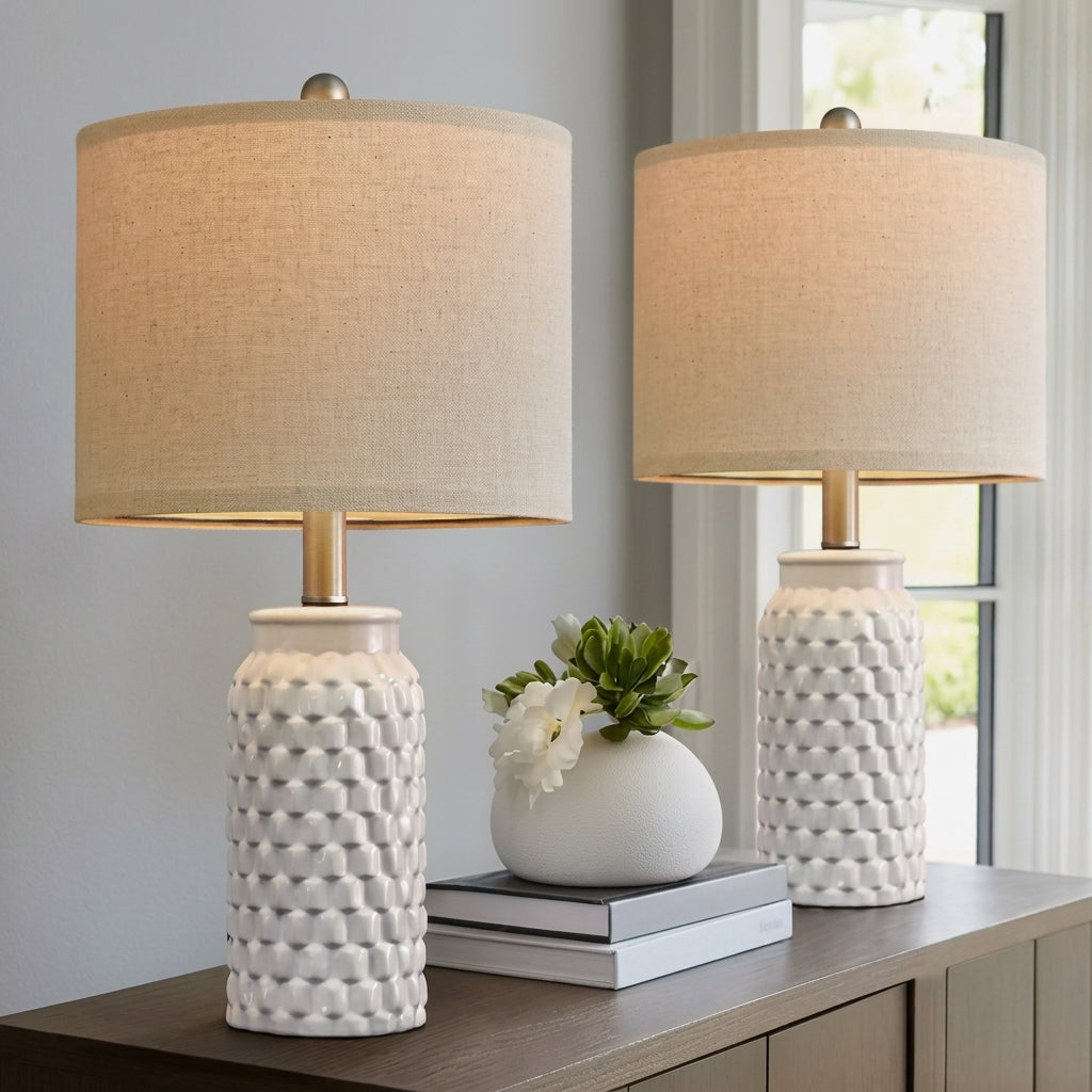 Textured Ceramic Table Lamp