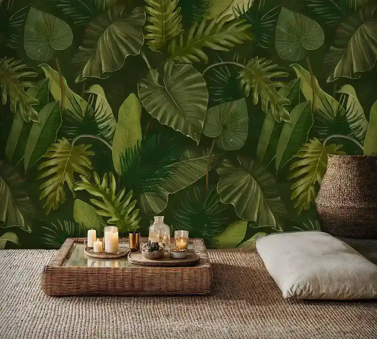Lush Botanical Jungle Wall Mural