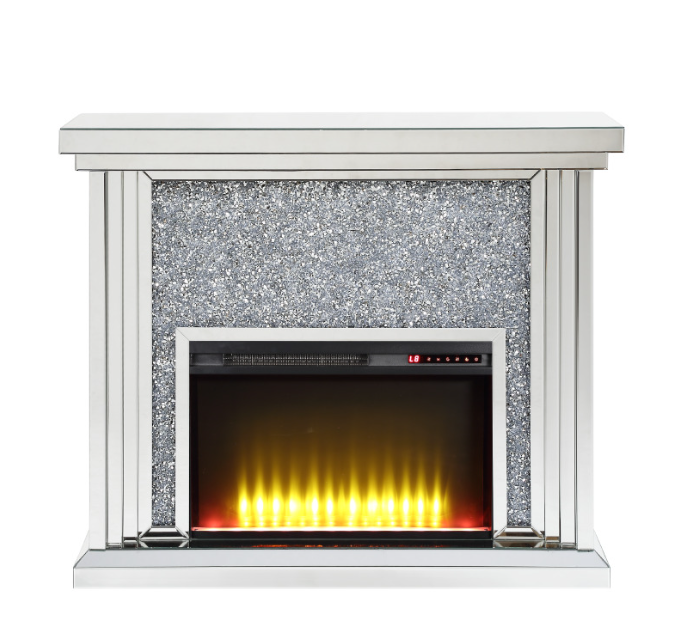 Silver Crystal Fireplace Mantel